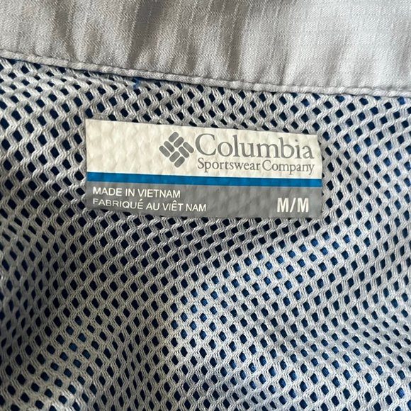 NWOT Columbia Men's PFG Low Drag Offshore Blue Short Sleeve Shirt Size M - Picture 10 of 11